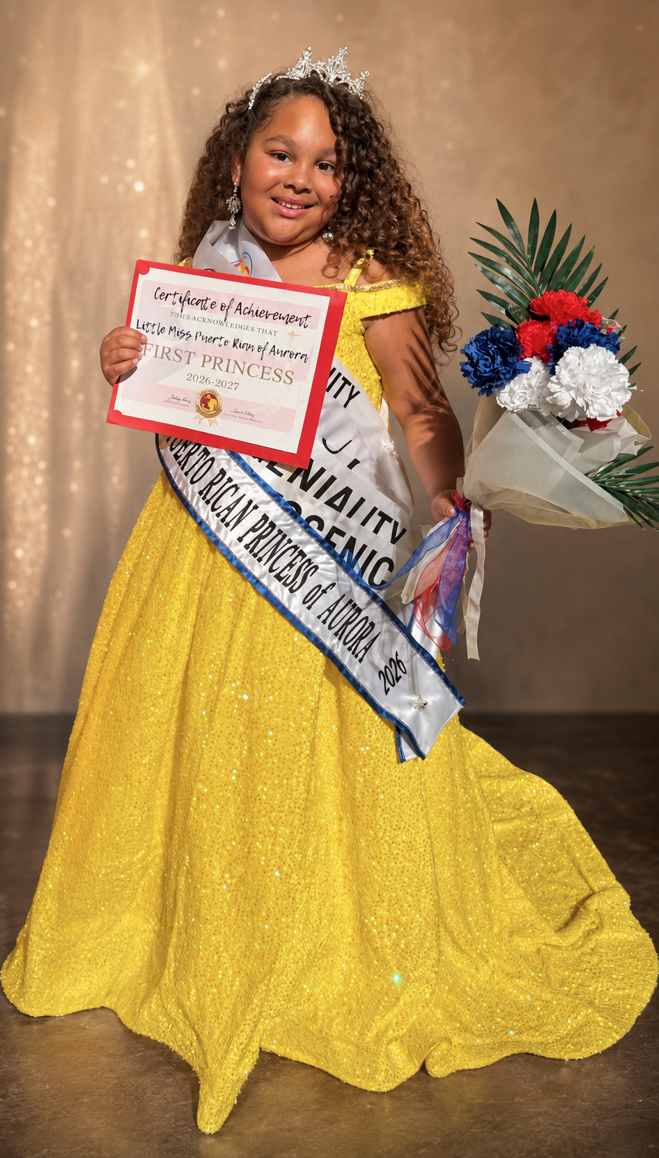 Layla McNair, First Puerto Rican Princess of Aurora 2026, representing Camuy.
