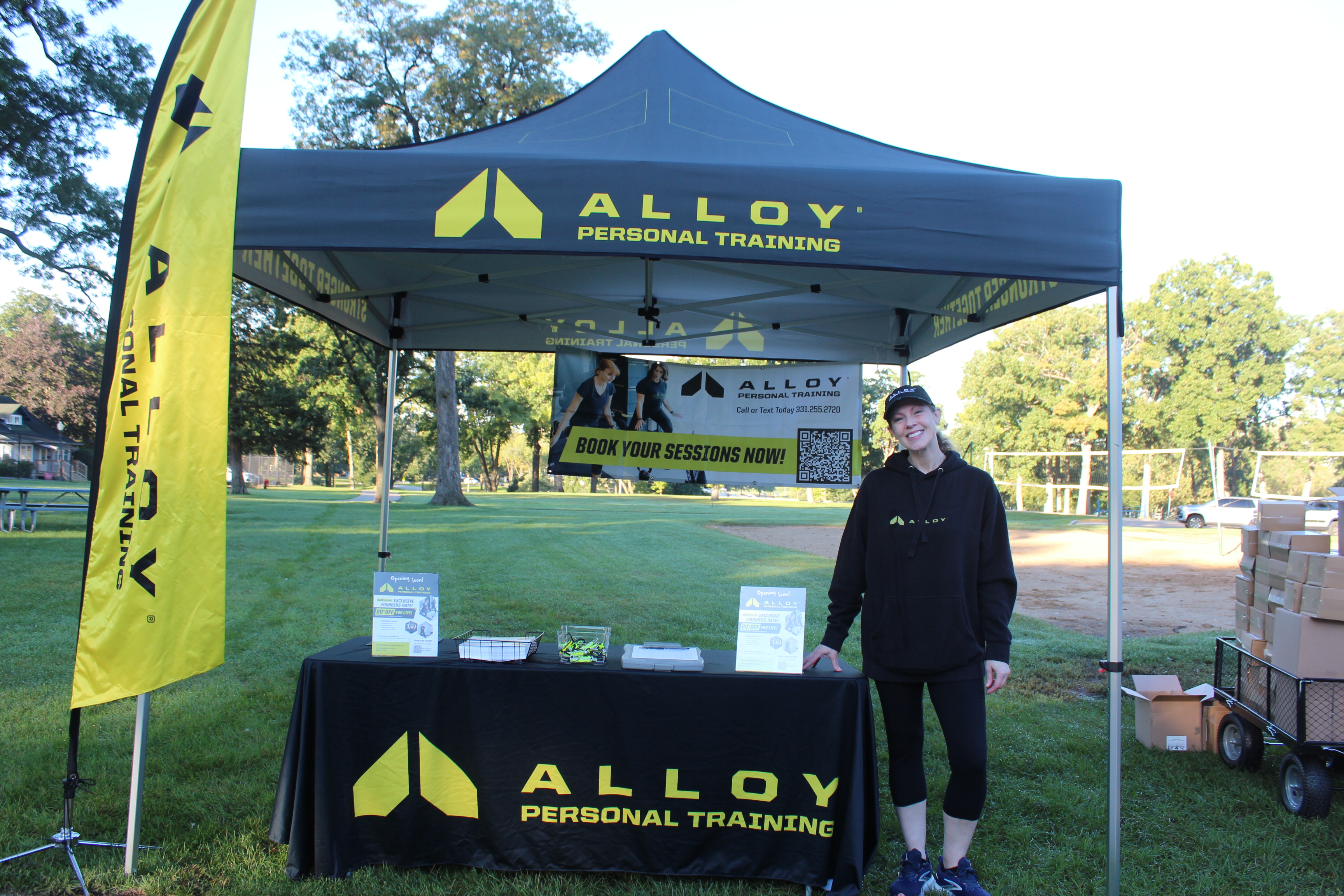 The Alloy Personal Training booth at the Coquí 5K